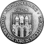Medaille des Münzvereins Neubrandenburg zum Jubiläum 2016 - Silber - Stadtwappen